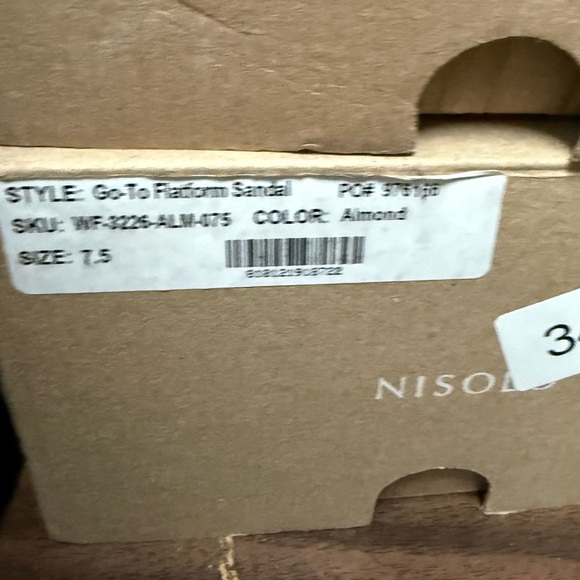 Nisolo flatform sandals almond beige color size 7.5 NEW - Picture 8 of 8